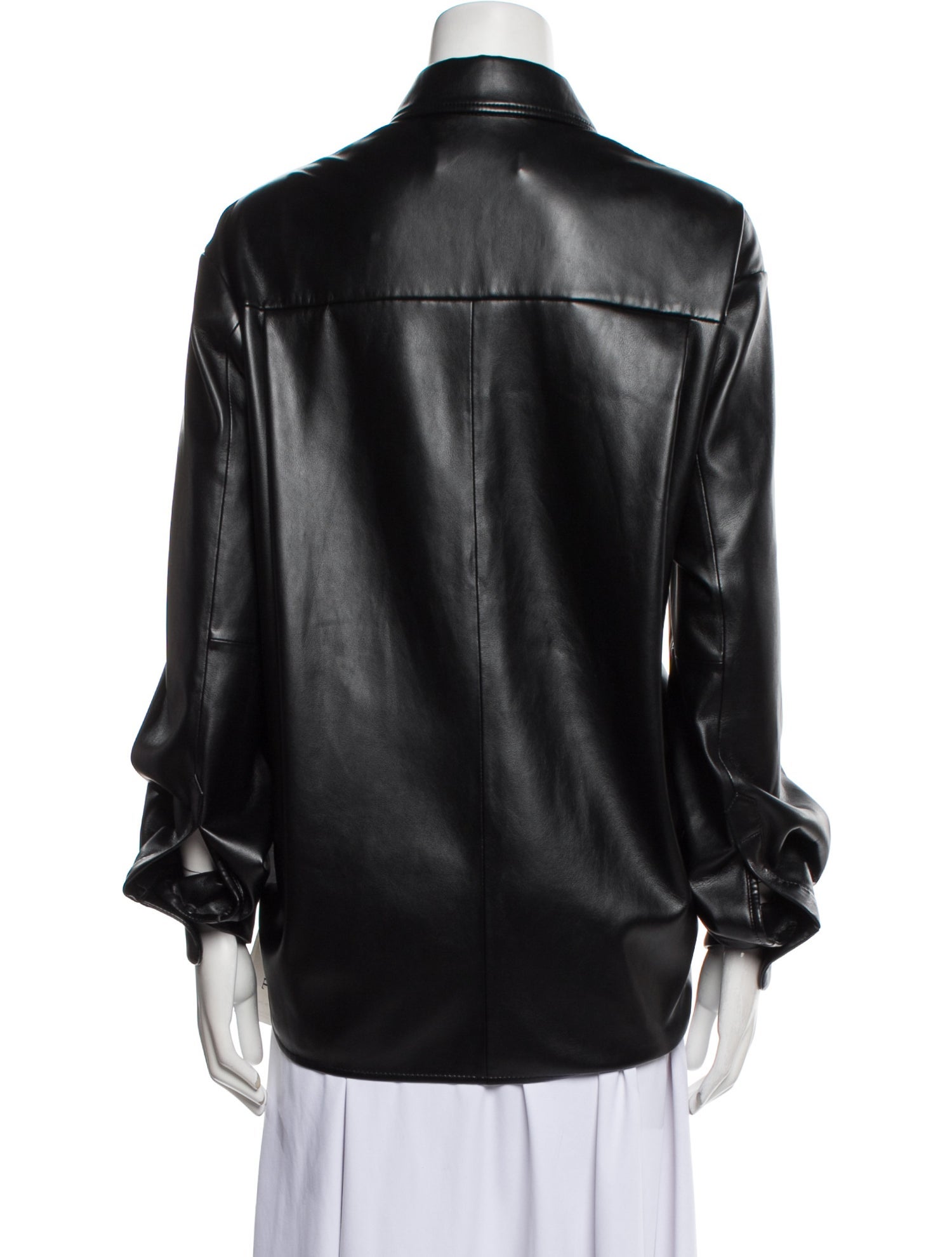 The Frankie Shop Faux Leather Evening Jacket